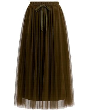 Tantra Spain Sl Tulle Skirt With Multiple Layers And Elastic Waistband - Green