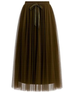 Tantra Spain Sl Tulle Skirt With Multiple Layers And Elastic Waistband - Green