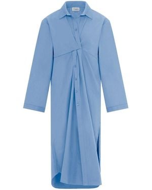 Thisisu Collection Jose Twist Shirt Dress - Blue