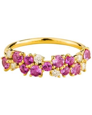 Juvetti Starry Ring Sapphire & Diamond - Pink
