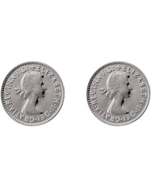 Von Treskow Threepence Studs - Grey