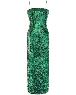 Sanctumum Alba Cocktail Party Dress Midi - Green