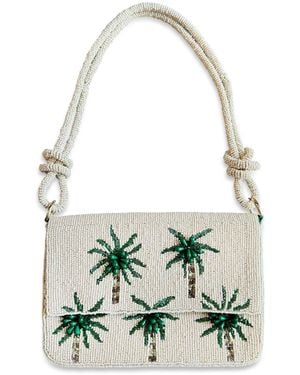 Pick Happy Neutrals Handbeaded Knot Bag Palm Tree - Metallic
