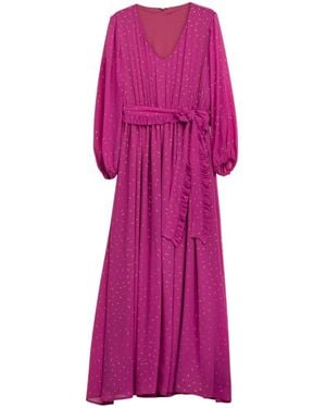 Niza Bougainvillea Long Dress - Purple