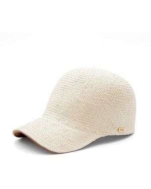 DORIA 1905 Neutrals Raw Chevron Paper Baseball Cap - Natural