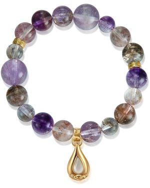 Aurozia Five Elements Super Seven Crystal Beadeds Bracelet Water - Metallic