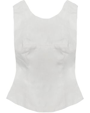 28Natelier Pointed Top - White