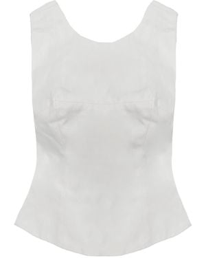 28Natelier Pointed Top - White