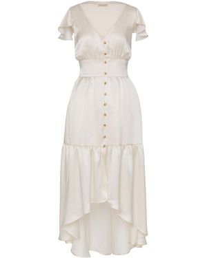 Anse Victorin Marilyn Silk Dress - Natural