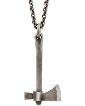 Snake Bones Tomahawk Pendant - Metallic