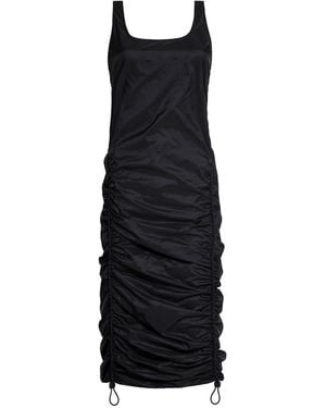 Audrey Vallens Spades 2 Gathered Seam Tank Top Dress - Black