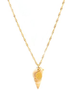 Salty Cali Seashore Pendant Necklace Salty Babes - Metallic