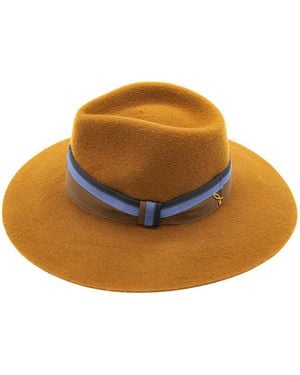 DORIA 1905 Wide-Brim Wool Felt Drop Hat - Brown