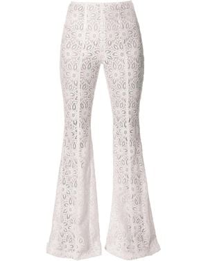 AGGI by HALEWSKI Adley Off Lace Flared Trousers - Grey