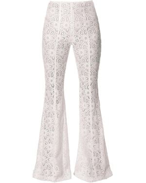 AGGI by HALEWSKI Adley Off Lace Flared Pants - Gray