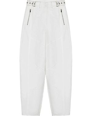 Nocturne High-Waist Tailored Tapered Pants - White