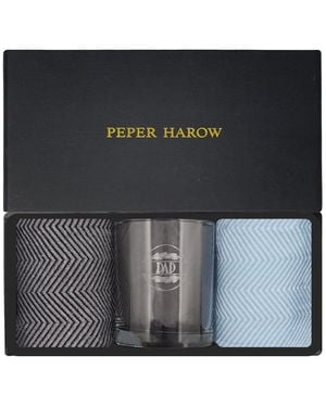 Peper Harow - Made in England Lux Taylor & Sky Luxury Socks Gift Box With Dad Glass - Black