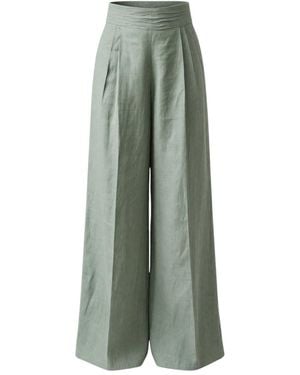 Kipépéo Tamara High Waisted Wide Leg Trousers - Green