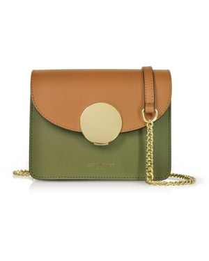 Le Parmentier New Ondina Mini Colour Block Shoulder Bag - Green