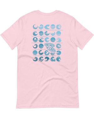 Anchor and Crew Cotton Surf N Waves Passenger Organic Cotton T-Shirt - Pink