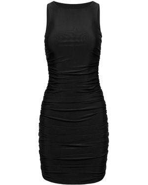 Playaluxe Ibiza Ruched Mini Dress - Black