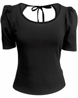 Frock Tales Belle Top With Scoop Neck - Black