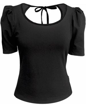 Frock Tales Belle Top With Scoop Neck - Black