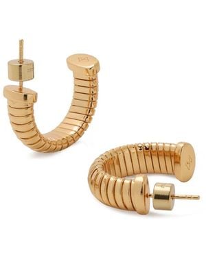 Retro Chic Minimalist Hoop Earrings - Metallic