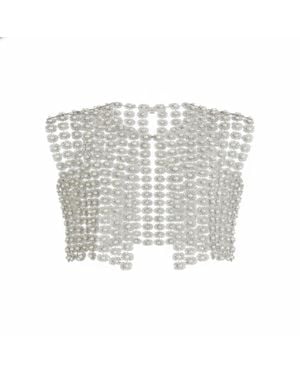 Saachi Floral Shell Pearl Capelet - White