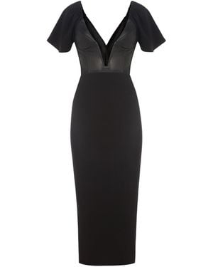 The Gt Atelier Leather Corset Dress - Black