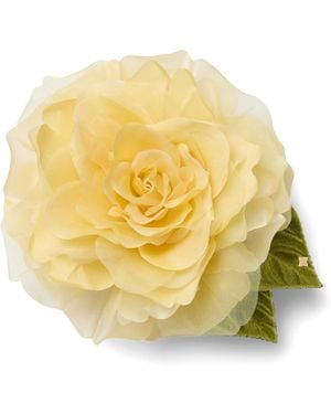 Helena Simon The Large Rose Floral Brooch - Yellow