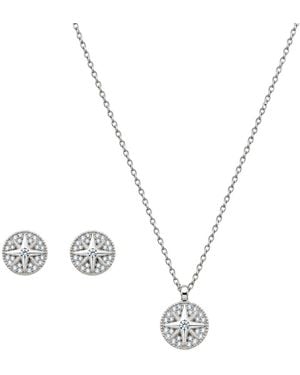 Uchi and Soto Enso Star Pendant Necklace & Earrings Set - Metallic