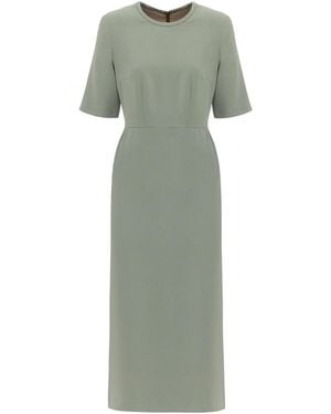 Georgette Verdant Grace Midi Dress - Green