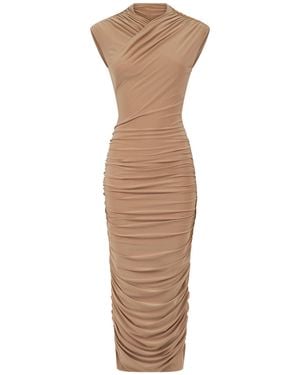 Celestine & Mae Neutrals Kalina Midi Dress - Brown