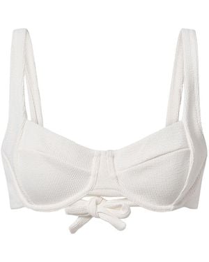 Aqva Swimwear Neutrals Nude Turqueta Bikini Top - White