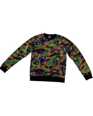 Any Old Iron Nola Camo Sequin Sweatshirt - Green