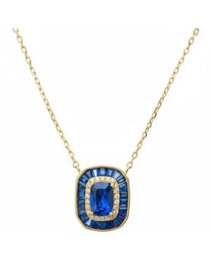 LÁTELITA London Great Gatsby Pendant Necklace Sapphire - Blue