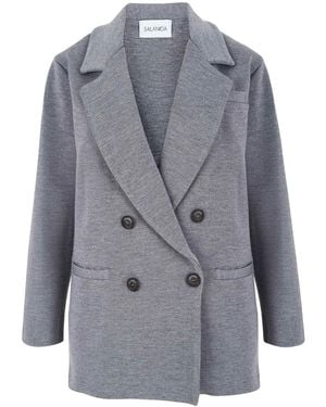 SALANIDA Forza Knitted Merino Blazer Light - Grey
