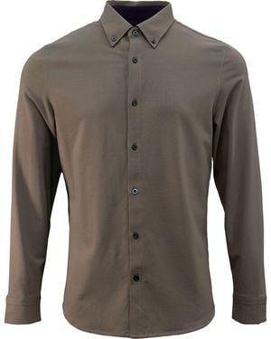lords of harlech Sawyer Knit Shirt - Grey