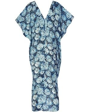 N'Onat Ocean Casual Dress Aqua Print - Blue