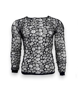 Monzlapur New York Licorice Mesh Top - Black