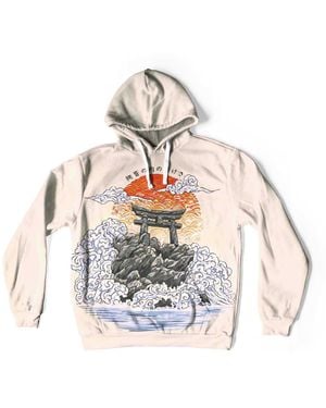 Aloha From Deer Neutrals Torri Gate Oversize Hoodie - Gray