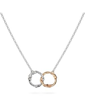 Lulu and Boo Jewellery Molten Halo And Nine Carat Infinity Necklace - Metallic