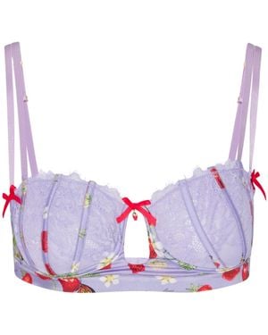Empress Mimi Strawberry Fields Bralette - Purple