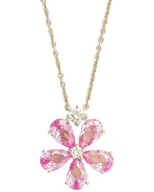 Juvetti Florea Necklace Sapphire & Diamond - Pink