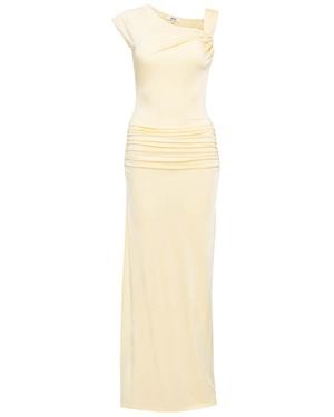 SÉLONE Seren One-Shoulder Ruched Dress - Natural