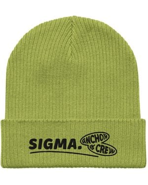 Anchor and Crew Leaf Sigma Gen. Organic Cotton Embroidered Beanie - Green