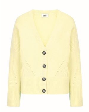 Loop Cashmere Cashmere Lofty Cardigan - Yellow