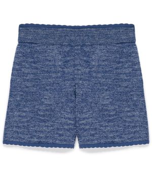 Peraluna Sweetheart Knit Shorts - Blue