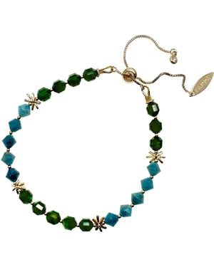 Farra Apatite With Agate Color- Blocking Bracelet - Green